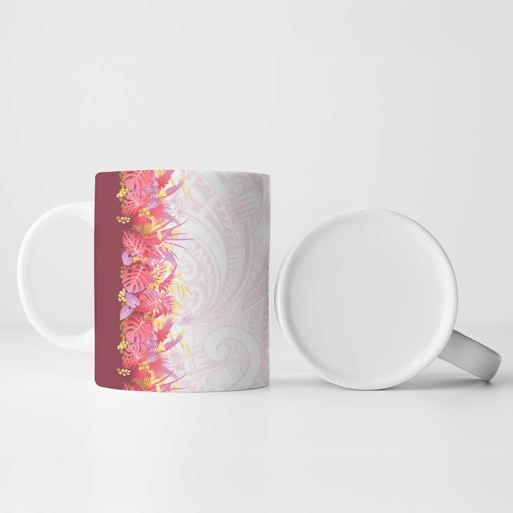 Hawaii Tropical Plant Akala Ceramic Mug Vibrant Polynesian Pattern LT01 - Polynesian Pride
