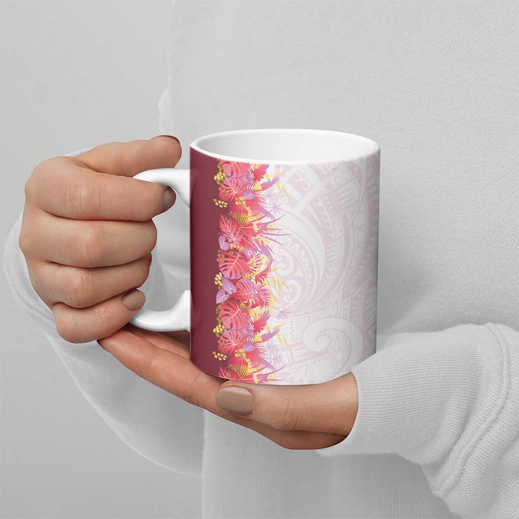 Hawaii Tropical Plant Akala Ceramic Mug Vibrant Polynesian Pattern LT01 - Polynesian Pride