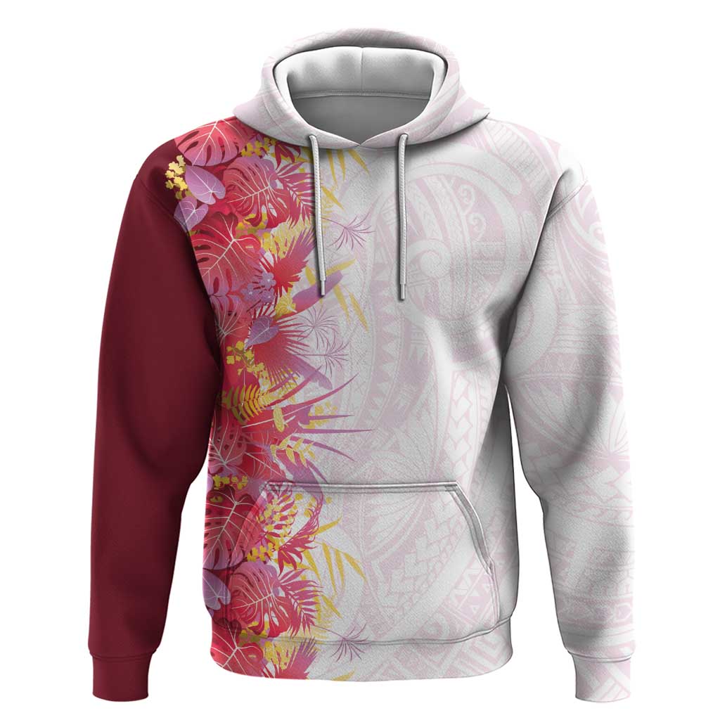 Hawaii Tropical Plant Akala Hoodie Vibrant Polynesian Pattern LT01 Pullover Hoodie Pink - Polynesian Pride