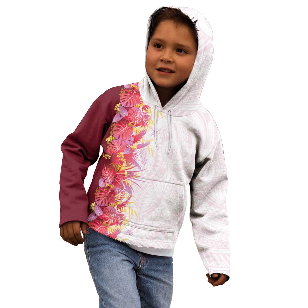Hawaii Tropical Plant Akala Kid Hoodie Vibrant Polynesian Pattern LT01 - Polynesian Pride