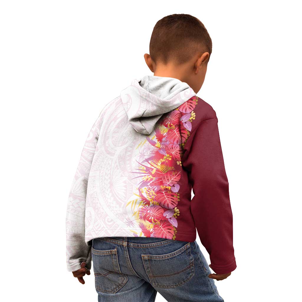 Hawaii Tropical Plant Akala Kid Hoodie Vibrant Polynesian Pattern LT01 - Polynesian Pride