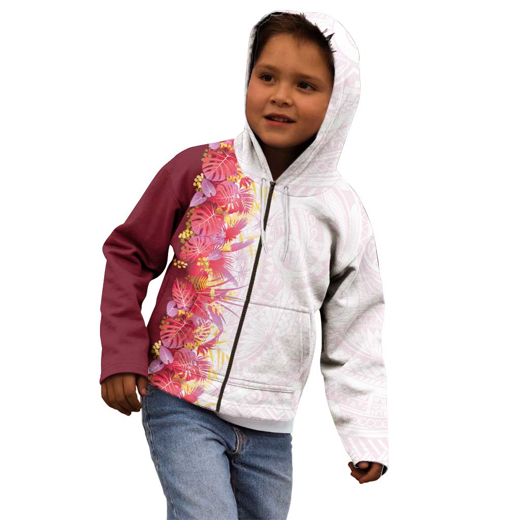 Hawaii Tropical Plant Akala Kid Hoodie Vibrant Polynesian Pattern LT01 - Polynesian Pride