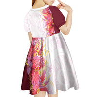 Hawaii Tropical Plant Akala Kid Short Sleeve Dress Vibrant Polynesian Pattern LT01 - Polynesian Pride