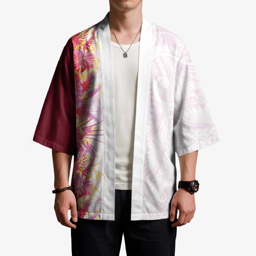 Hawaii Tropical Plant Akala Kimono Vibrant Polynesian Pattern LT01 - Polynesian Pride