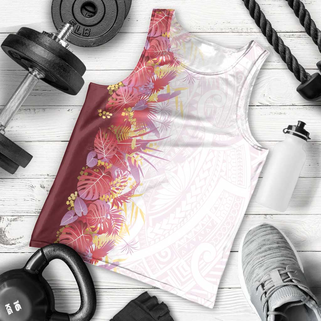 Hawaii Tropical Plant Akala Men Tank Top Vibrant Polynesian Pattern LT01 - Polynesian Pride