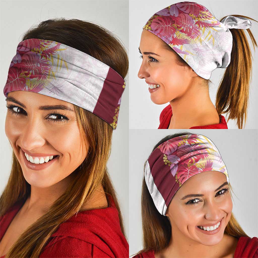 Hawaii Tropical Plant Akala Neck Gaiter Vibrant Polynesian Pattern LT01 - Polynesian Pride