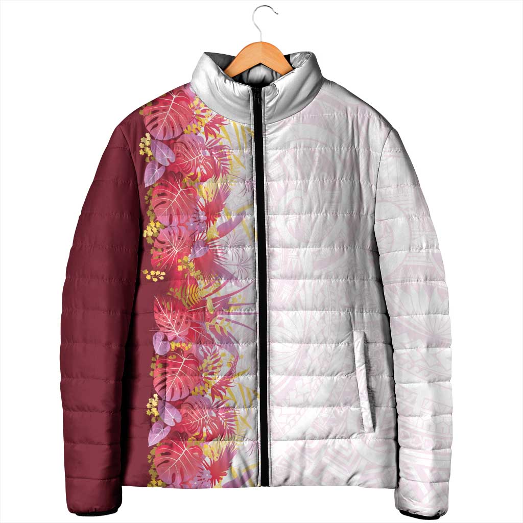 Hawaii Tropical Plant Akala Padded Jacket Vibrant Polynesian Pattern LT01 - Polynesian Pride