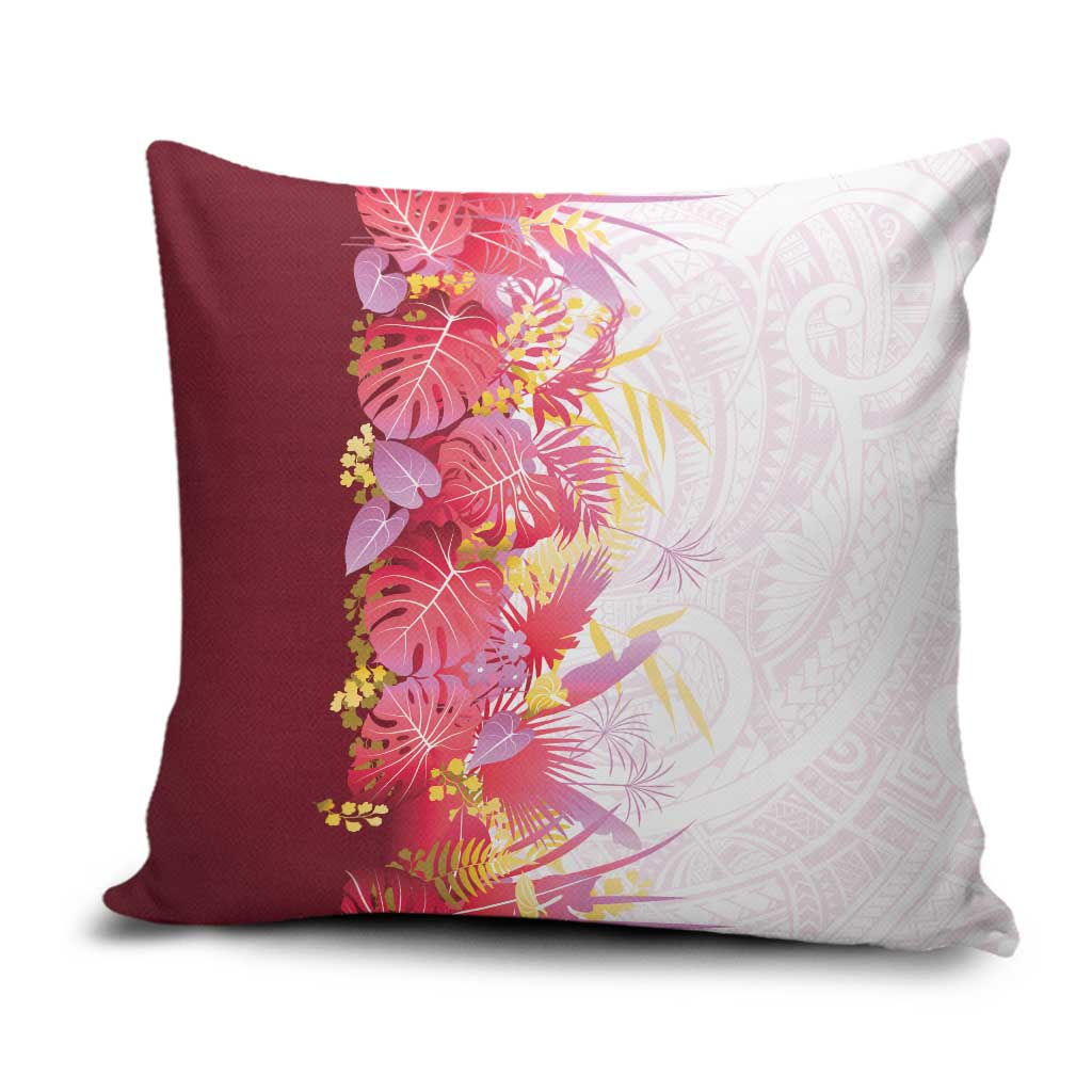 Hawaii Tropical Plant Akala Pillow Cover Vibrant Polynesian Pattern LT01 Pink - Polynesian Pride