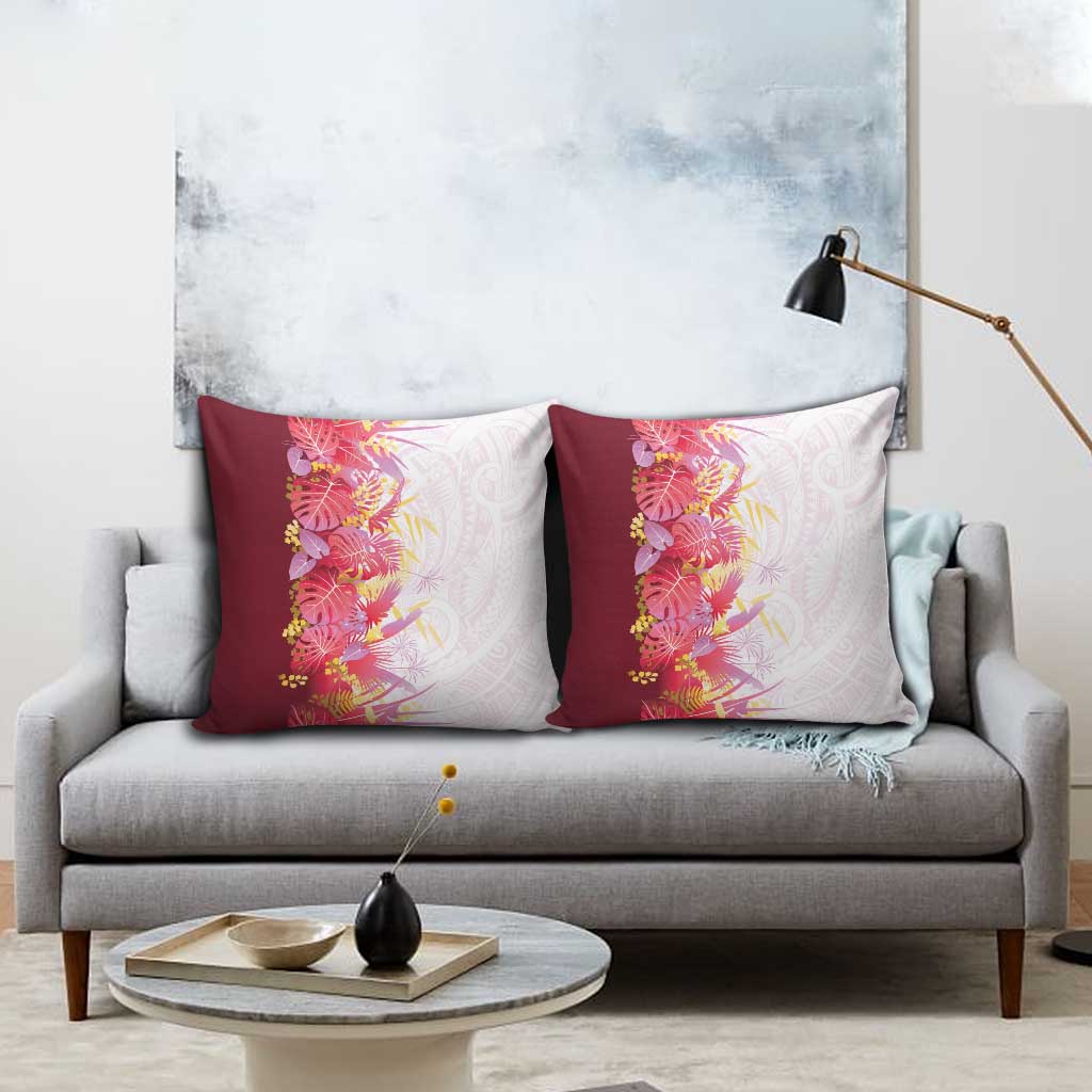 Hawaii Tropical Plant Akala Pillow Cover Vibrant Polynesian Pattern LT01 - Polynesian Pride