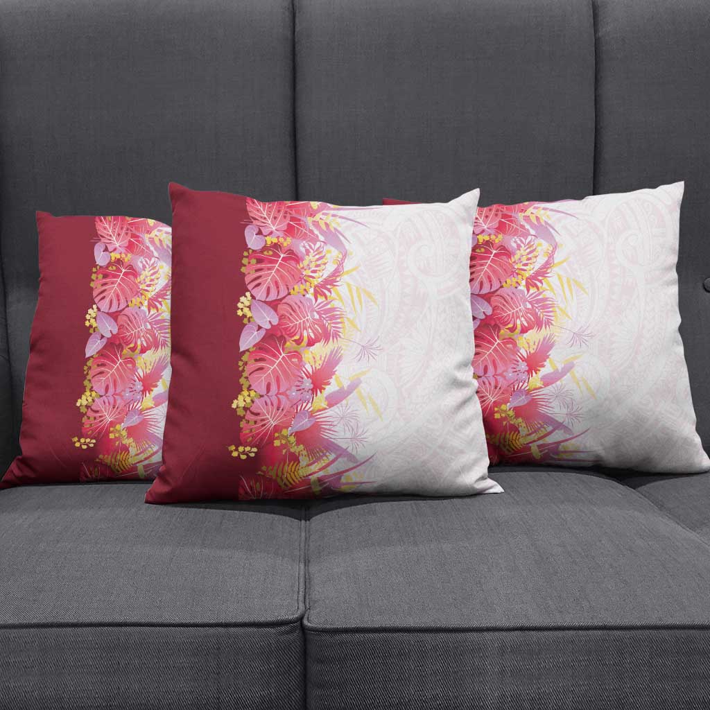 Hawaii Tropical Plant Akala Pillow Cover Vibrant Polynesian Pattern LT01 - Polynesian Pride