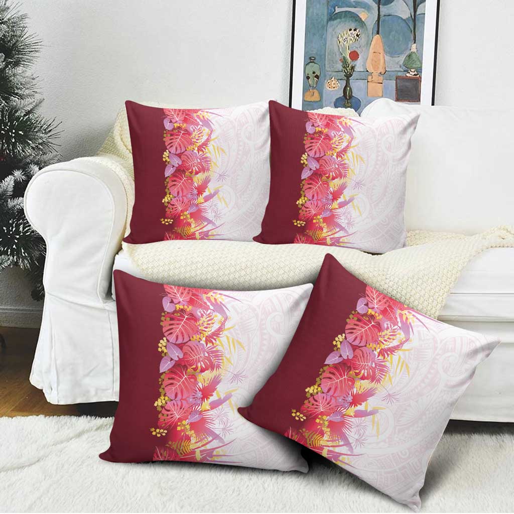 Hawaii Tropical Plant Akala Pillow Cover Vibrant Polynesian Pattern LT01 - Polynesian Pride