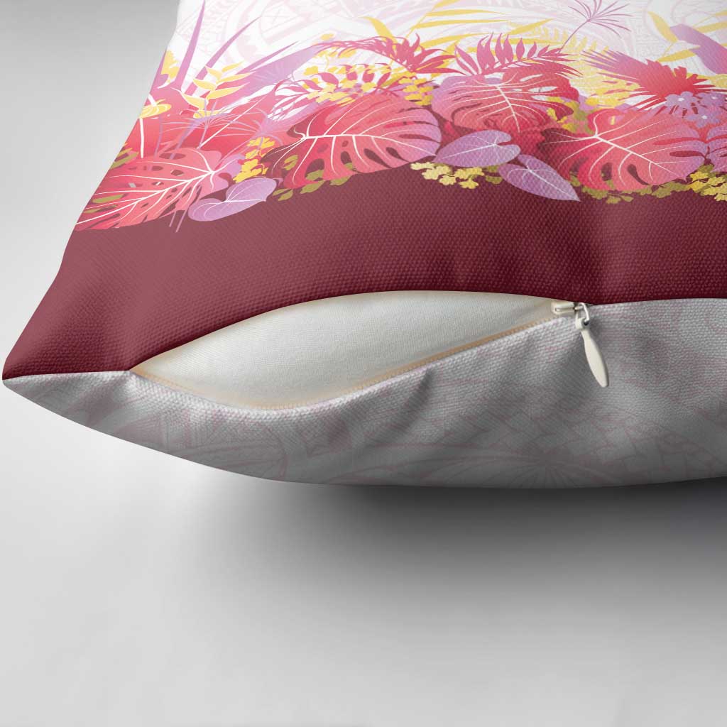 Hawaii Tropical Plant Akala Pillow Cover Vibrant Polynesian Pattern LT01 - Polynesian Pride