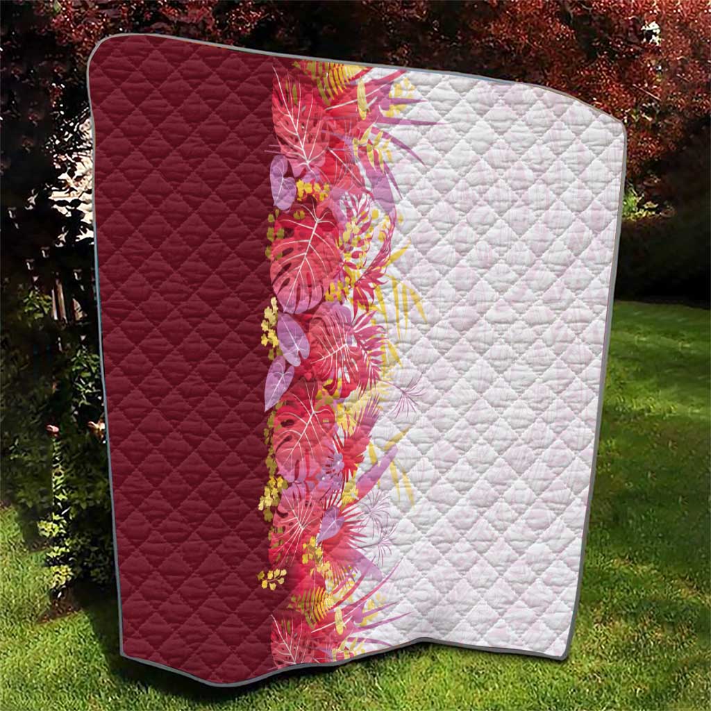 Hawaii Tropical Plant Akala Quilt Vibrant Polynesian Pattern LT01 - Polynesian Pride