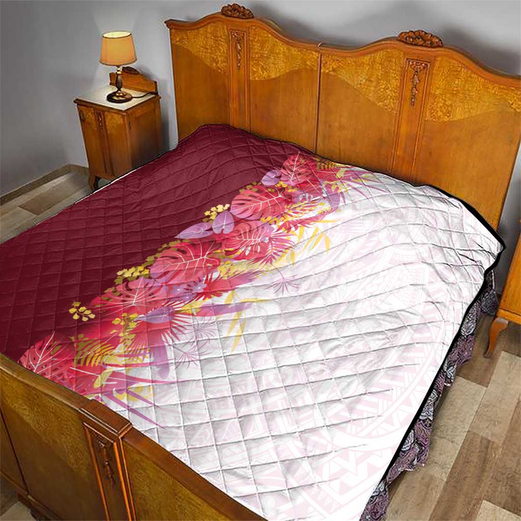 Hawaii Tropical Plant Akala Quilt Vibrant Polynesian Pattern LT01 - Polynesian Pride