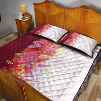 Hawaii Tropical Plant Akala Quilt Bed Set Vibrant Polynesian Pattern LT01 - Polynesian Pride