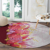 Hawaii Tropical Plant Akala Round Carpet Vibrant Polynesian Pattern LT01 - Polynesian Pride