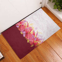 Hawaii Tropical Plant Akala Rubber Doormat Vibrant Polynesian Pattern LT01 - Polynesian Pride