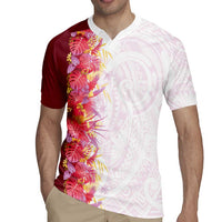 Hawaii Tropical Plant Akala Rugby Jersey Vibrant Polynesian Pattern LT01 - Polynesian Pride