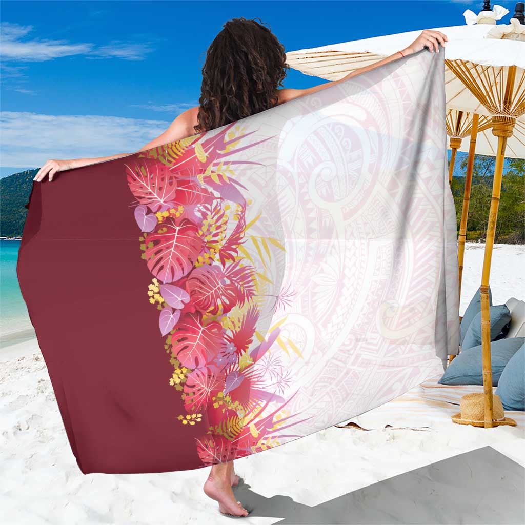 Hawaii Tropical Plant Akala Sarong Vibrant Polynesian Pattern LT01 One Size 44 x 66 inches Pink - Polynesian Pride