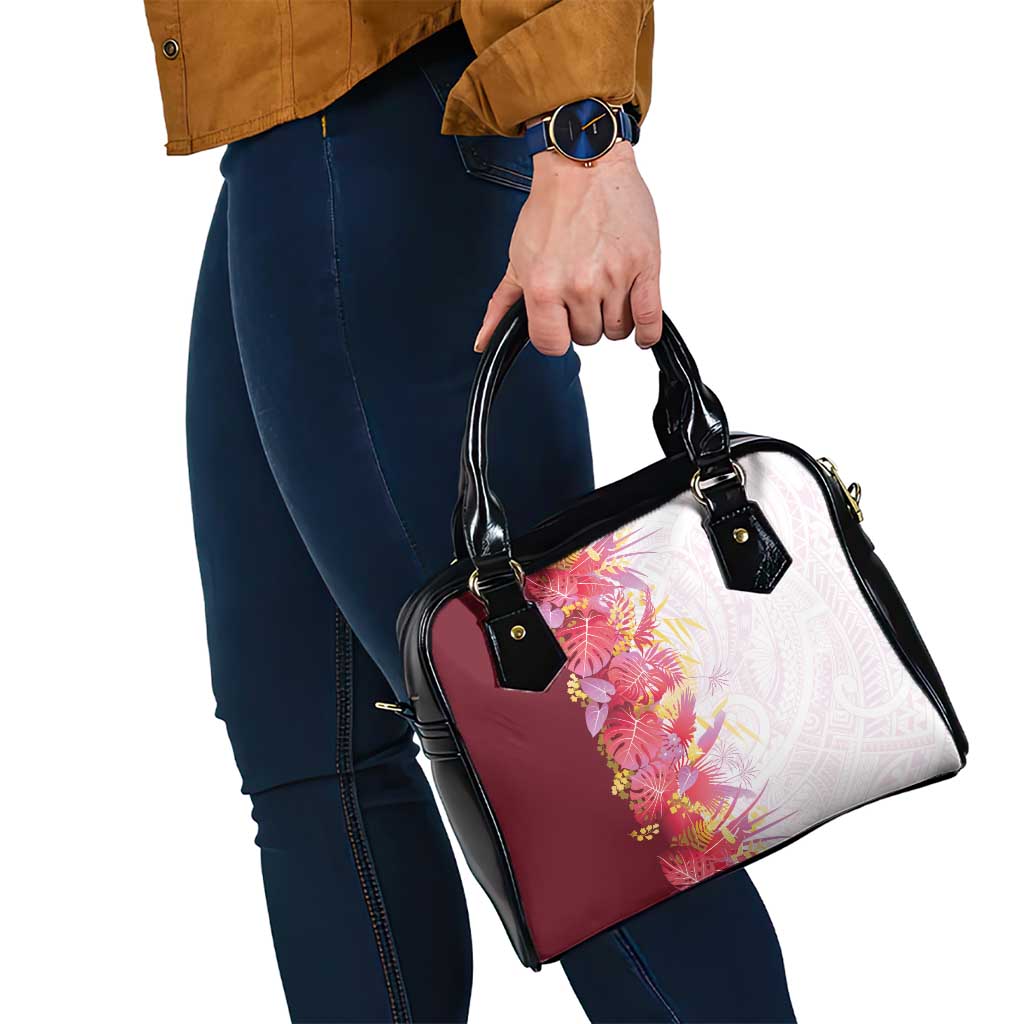 Hawaii Tropical Plant Akala Shoulder Handbag Vibrant Polynesian Pattern LT01 - Polynesian Pride