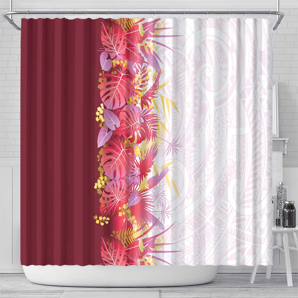 Hawaii Tropical Plant Akala Shower Curtain Vibrant Polynesian Pattern LT01 - Polynesian Pride