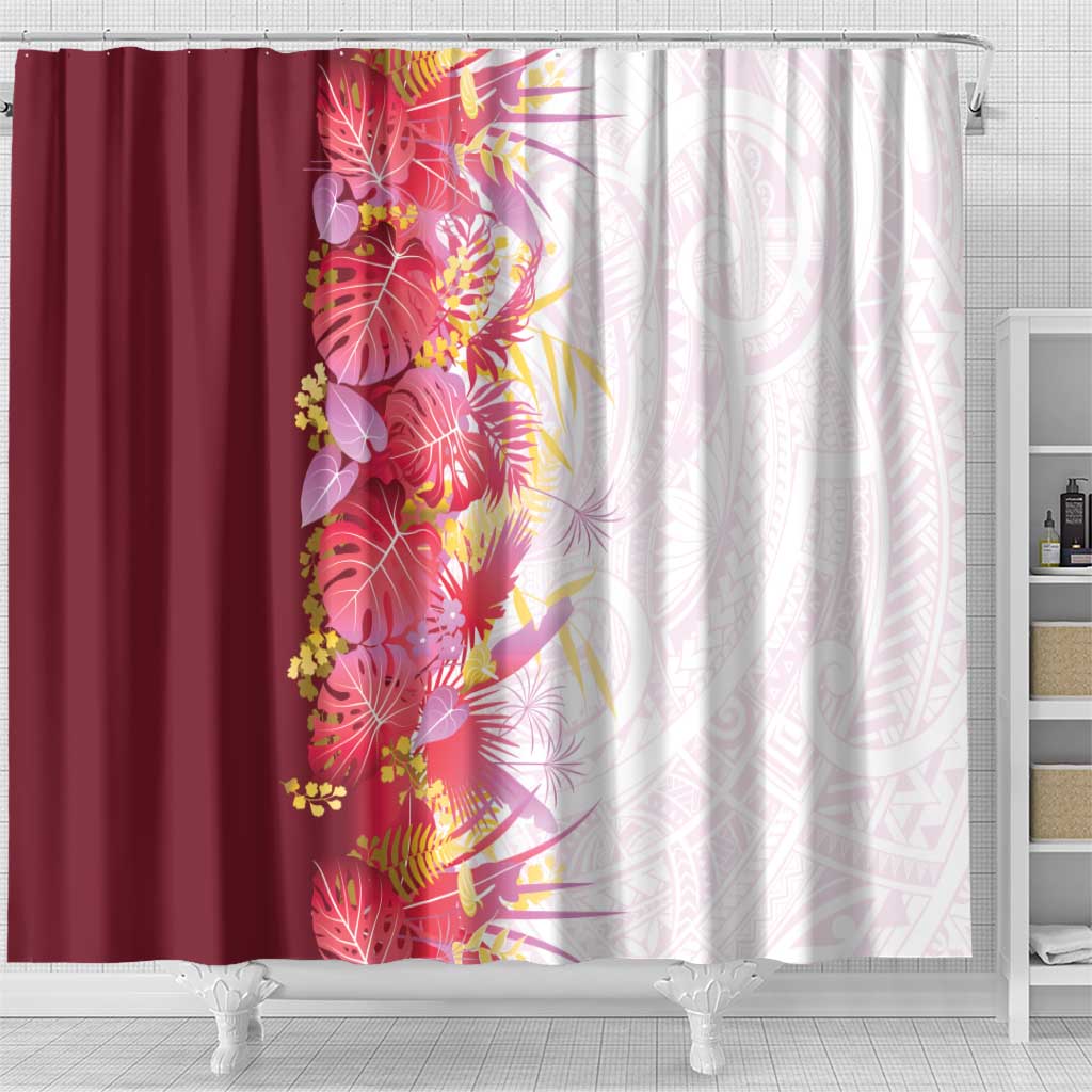 Hawaii Tropical Plant Akala Shower Curtain Vibrant Polynesian Pattern LT01 - Polynesian Pride