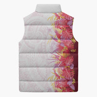 Hawaii Tropical Plant Akala Sleeveless Puffer Jacket Vibrant Polynesian Pattern LT01 - Polynesian Pride