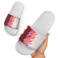Hawaii Tropical Plant Akala Slide Sandals Vibrant Polynesian Pattern LT01 - Polynesian Pride