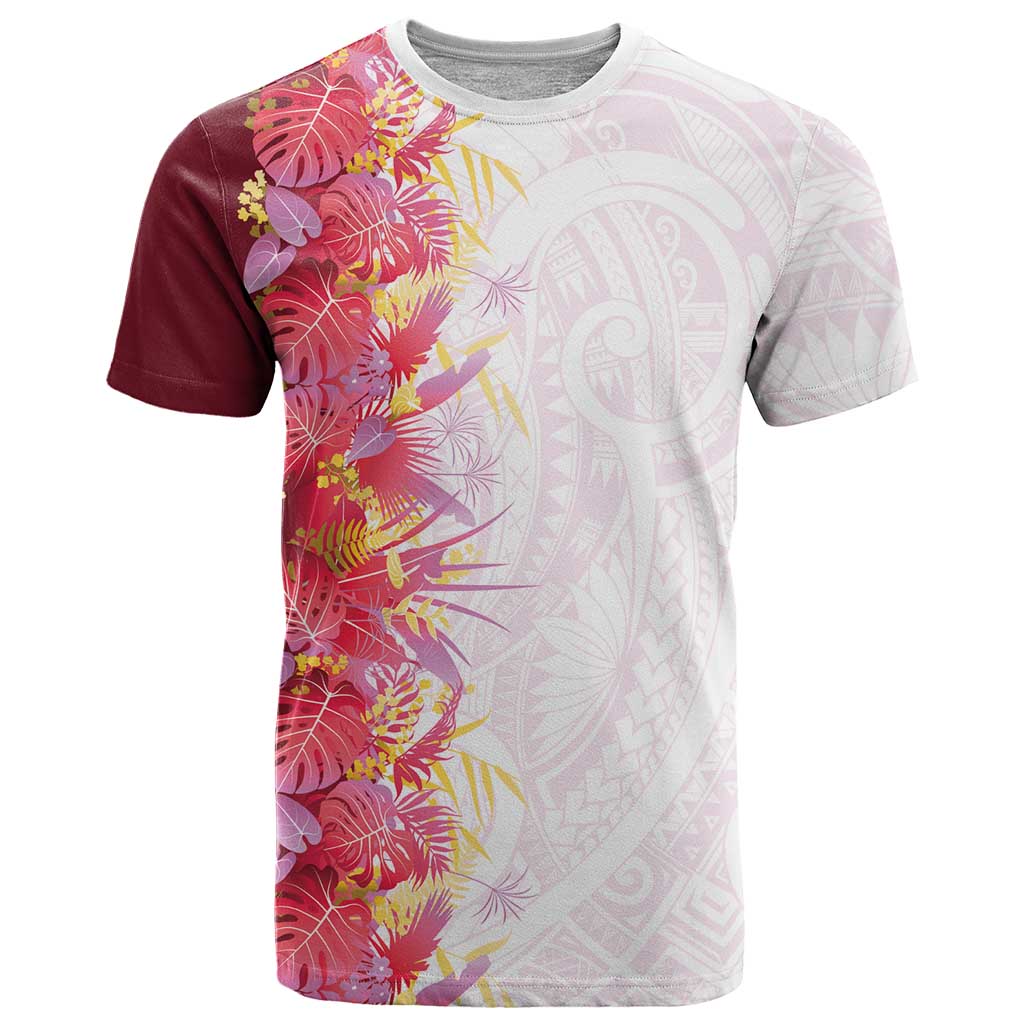 Hawaii Tropical Plant Akala T Shirt Vibrant Polynesian Pattern LT01 Pink - Polynesian Pride