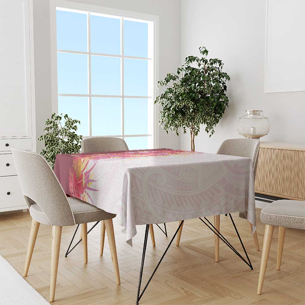 Hawaii Tropical Plant Akala Tablecloth Vibrant Polynesian Pattern