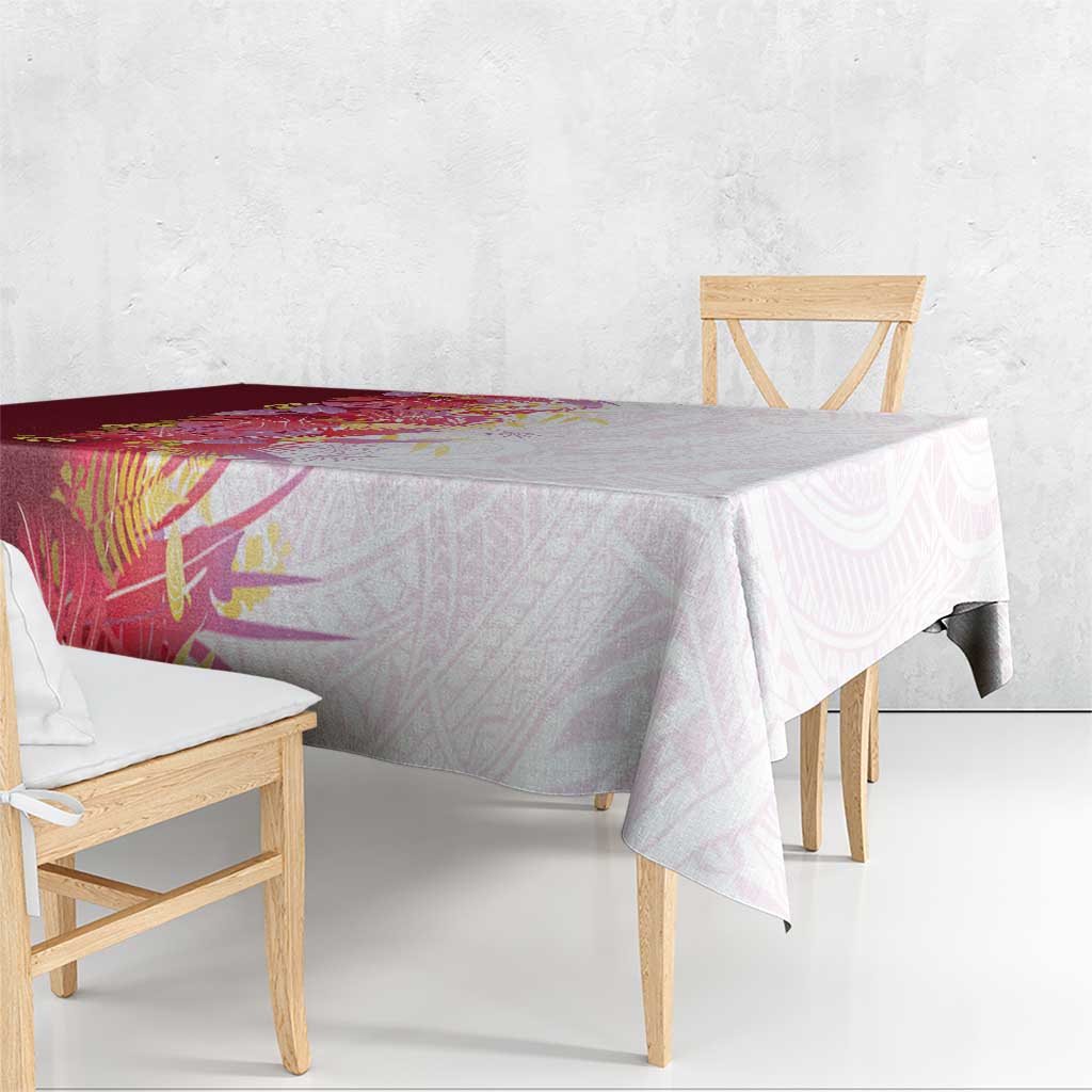 Hawaii Tropical Plant Akala Tablecloth Vibrant Polynesian Pattern