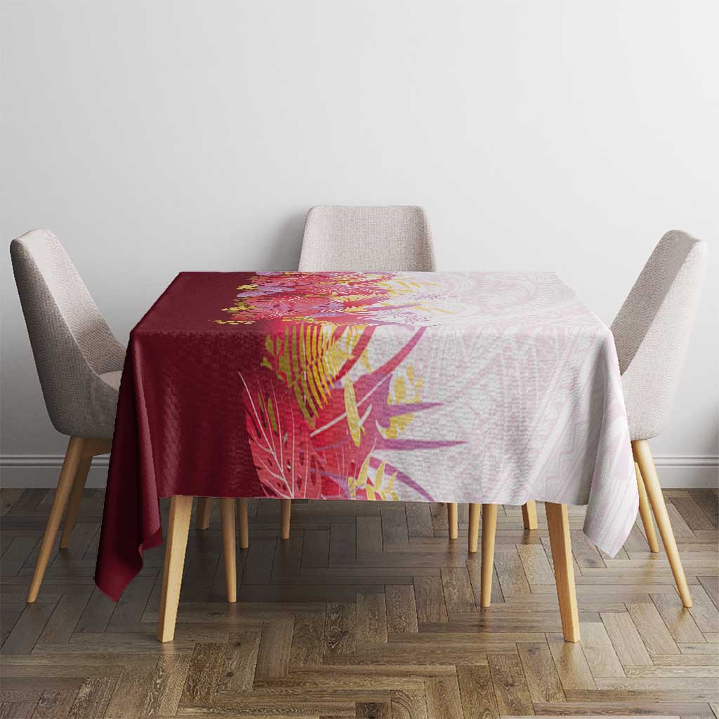 Hawaii Tropical Plant Akala Tablecloth Vibrant Polynesian Pattern