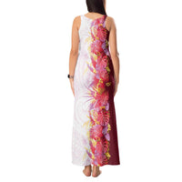 Hawaii Tropical Plant Akala Tank Maxi Dress Vibrant Polynesian Pattern LT01 - Polynesian Pride