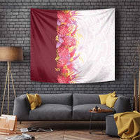 Hawaii Tropical Plant Akala Tapestry Vibrant Polynesian Pattern LT01 Pink - Polynesian Pride