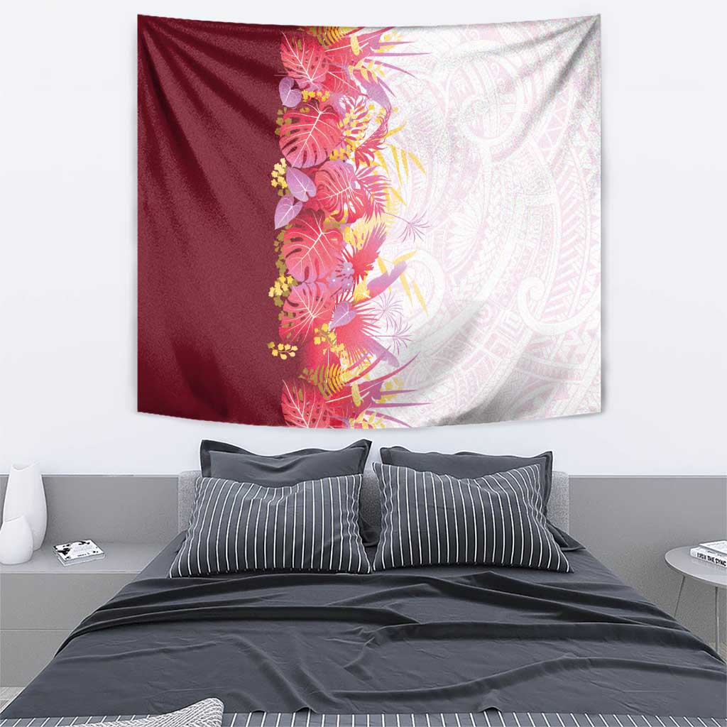 Hawaii Tropical Plant Akala Tapestry Vibrant Polynesian Pattern LT01 - Polynesian Pride