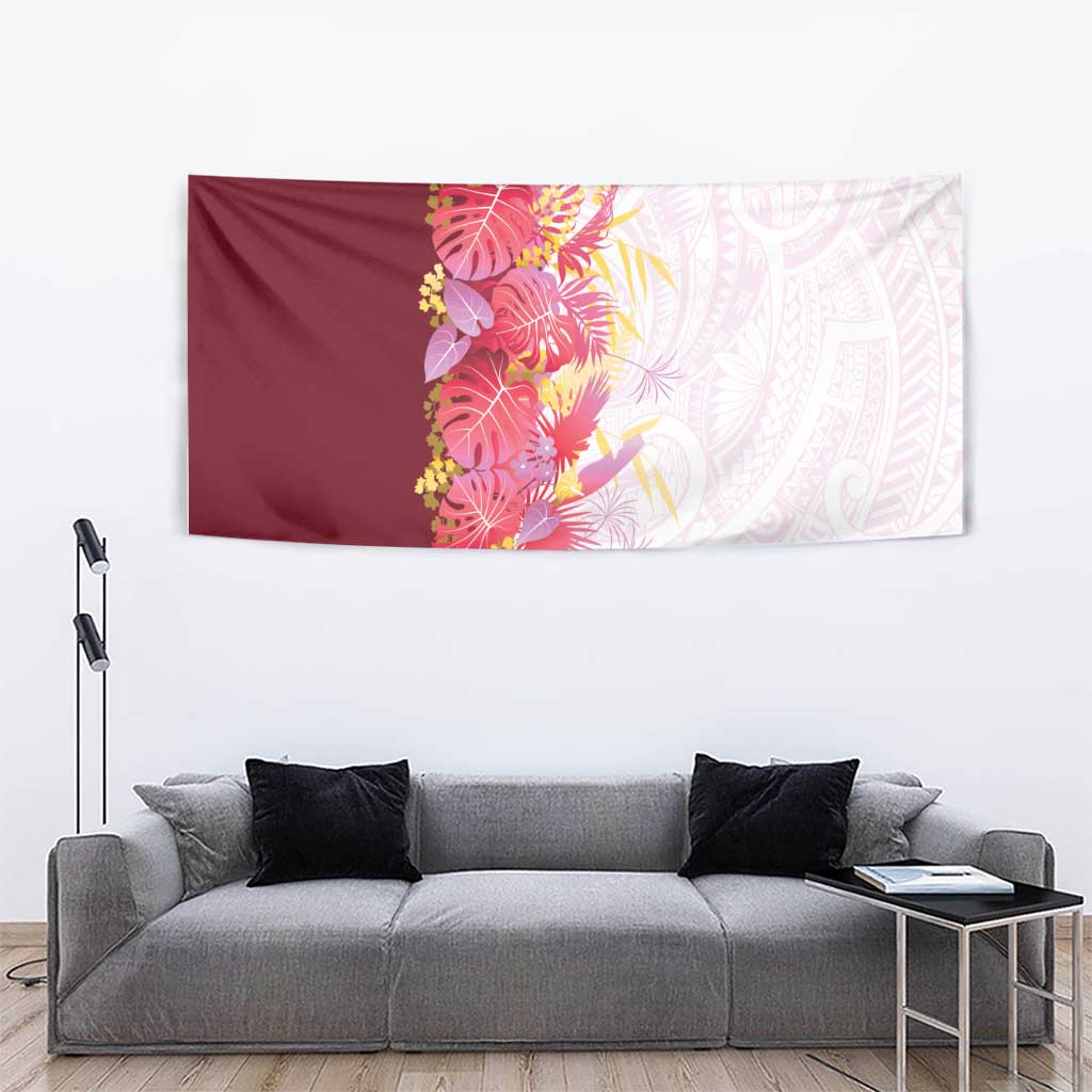 Hawaii Tropical Plant Akala Tapestry Vibrant Polynesian Pattern LT01 - Polynesian Pride