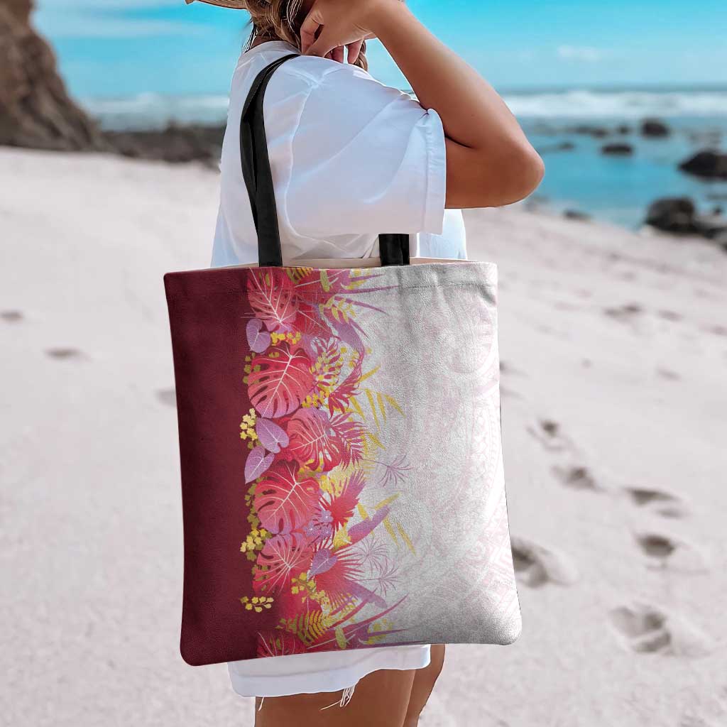 Hawaii Tropical Plant Akala Tote Bag Vibrant Polynesian Pattern LT01 - Polynesian Pride