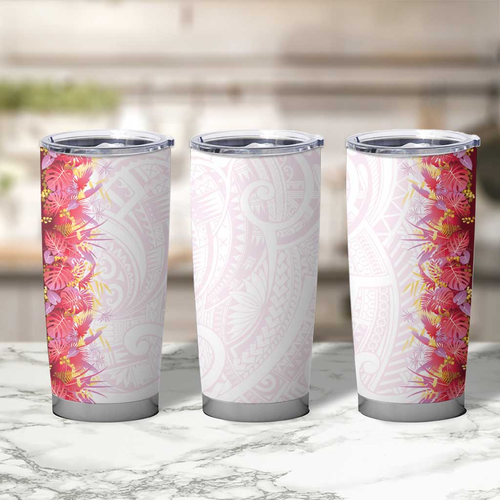 Hawaii Tropical Plant Akala Tumbler Cup Vibrant Polynesian Pattern LT01 - Polynesian Pride