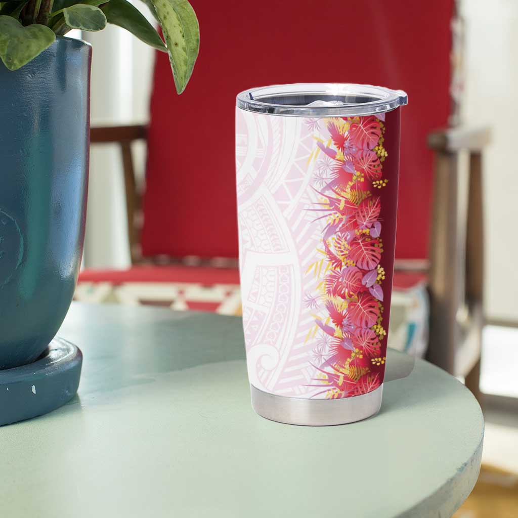 Hawaii Tropical Plant Akala Tumbler Cup Vibrant Polynesian Pattern LT01 - Polynesian Pride