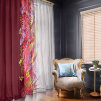 Hawaii Tropical Plant Akala Window Curtain Vibrant Polynesian Pattern LT01 - Polynesian Pride