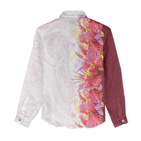 Hawaii Tropical Plant Akala Women Casual Shirt Vibrant Polynesian Pattern LT01 - Polynesian Pride
