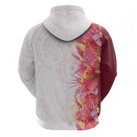 Hawaii Tropical Plant Akala Zip Hoodie Vibrant Polynesian Pattern LT01 - Polynesian Pride