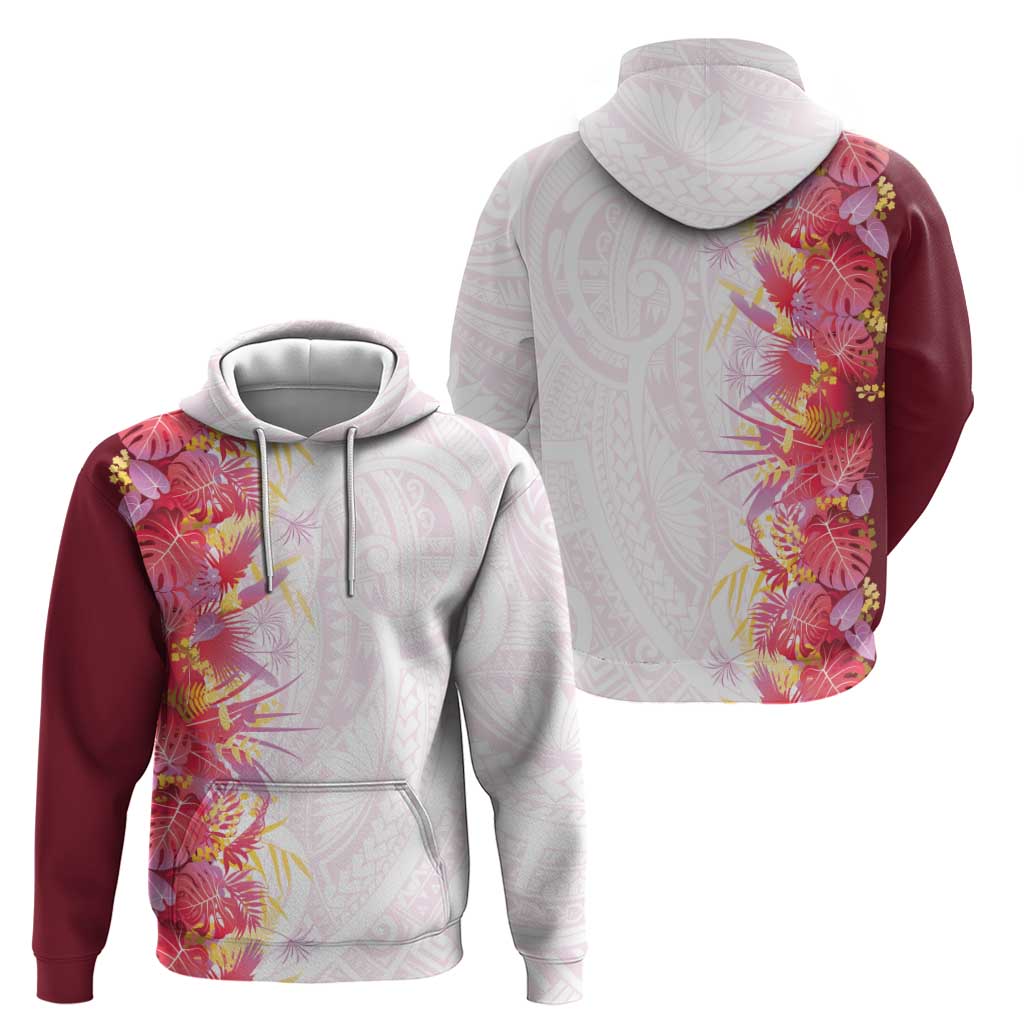 Hawaii Tropical Plant Akala Zip Hoodie Vibrant Polynesian Pattern LT01 - Polynesian Pride