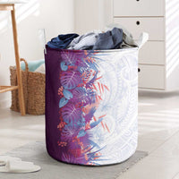 Hawaii Tropical Plant Poni Laundry Basket Vibrant Polynesian Pattern LT01 Purple - Polynesian Pride