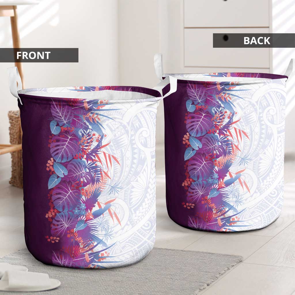 Hawaii Tropical Plant Poni Laundry Basket Vibrant Polynesian Pattern LT01 - Polynesian Pride