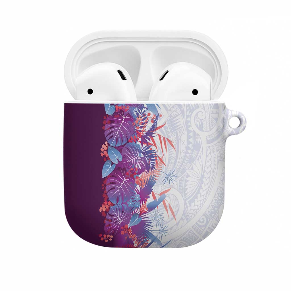 Hawaii Tropical Plant Poni AirPods Case Vibrant Polynesian Pattern LT01 Purple - Polynesian Pride