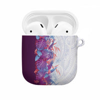 Hawaii Tropical Plant Poni AirPods Case Vibrant Polynesian Pattern LT01 Purple - Polynesian Pride