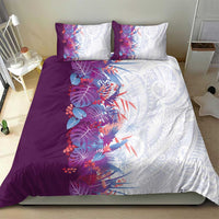 Hawaii Tropical Plant Poni Bedding Set Vibrant Polynesian Pattern
