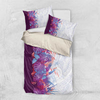 Hawaii Tropical Plant Poni Bedding Set Vibrant Polynesian Pattern