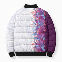 Hawaii Tropical Plant Poni Bomber Puffer Jacket Vibrant Polynesian Pattern LT01 - Polynesian Pride